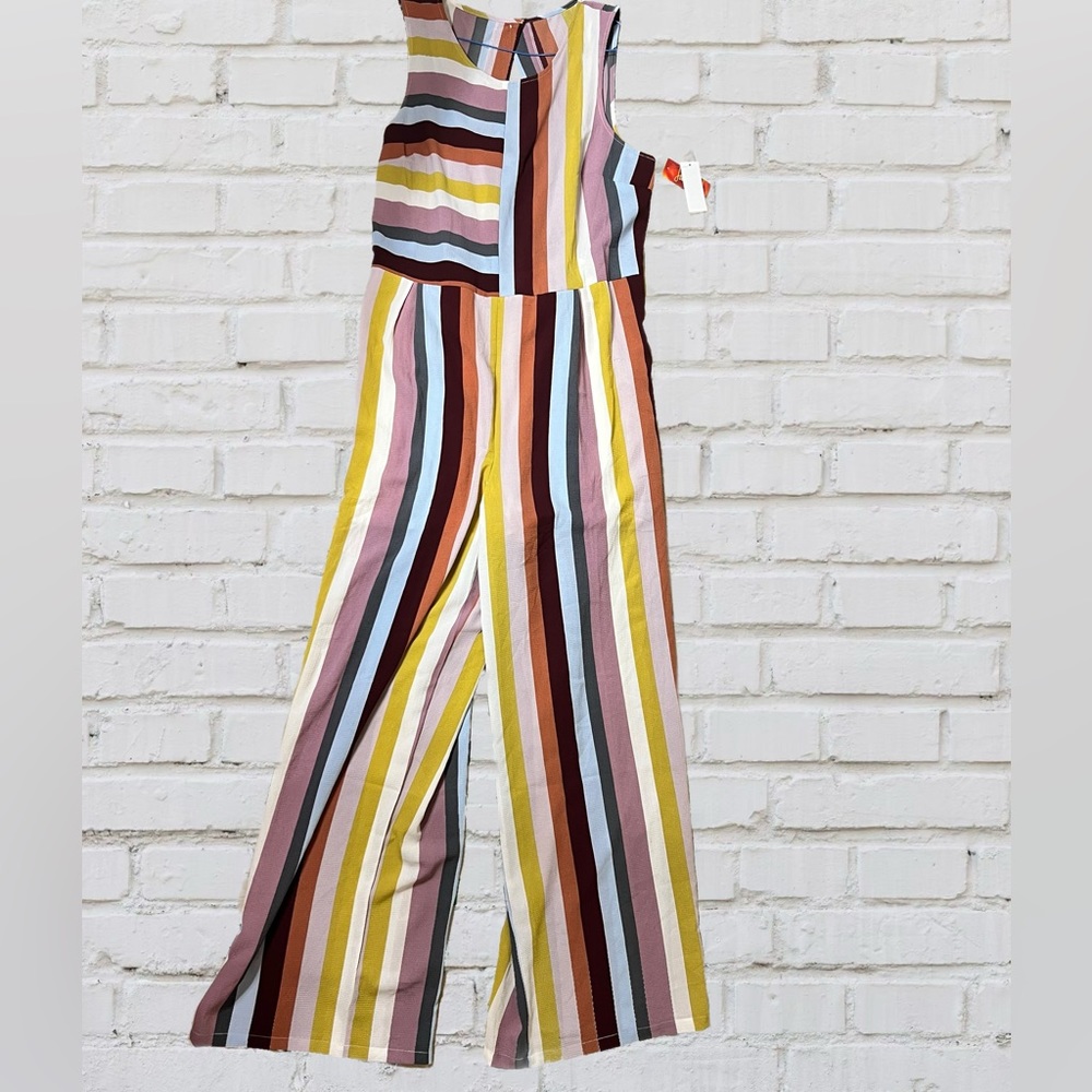 Bailey Blue striped jumpsuit size XL NWT